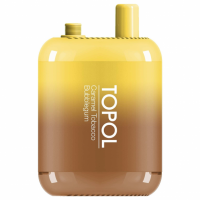 (М) Одноразовая электронная сигарета Topol Gemini Bar 10000 - Карамельный табак / жевательная резинка